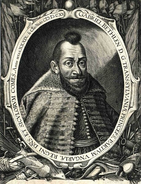 Gabriel Betlen-v roku 1620 zvolený v Banskej Bystrici za protestanského uhorského kráľa, pôvodne poradca Štefana Bočkaja