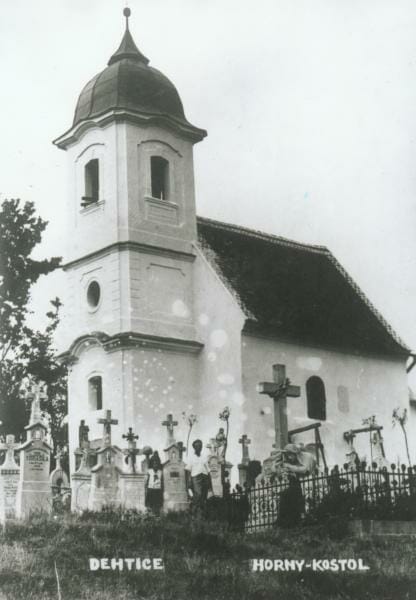 Historické zobrazenie kostola Dechtice 1932