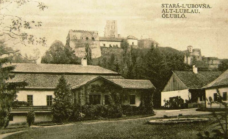 Ľubovniansky hrad na historickej fotografii
