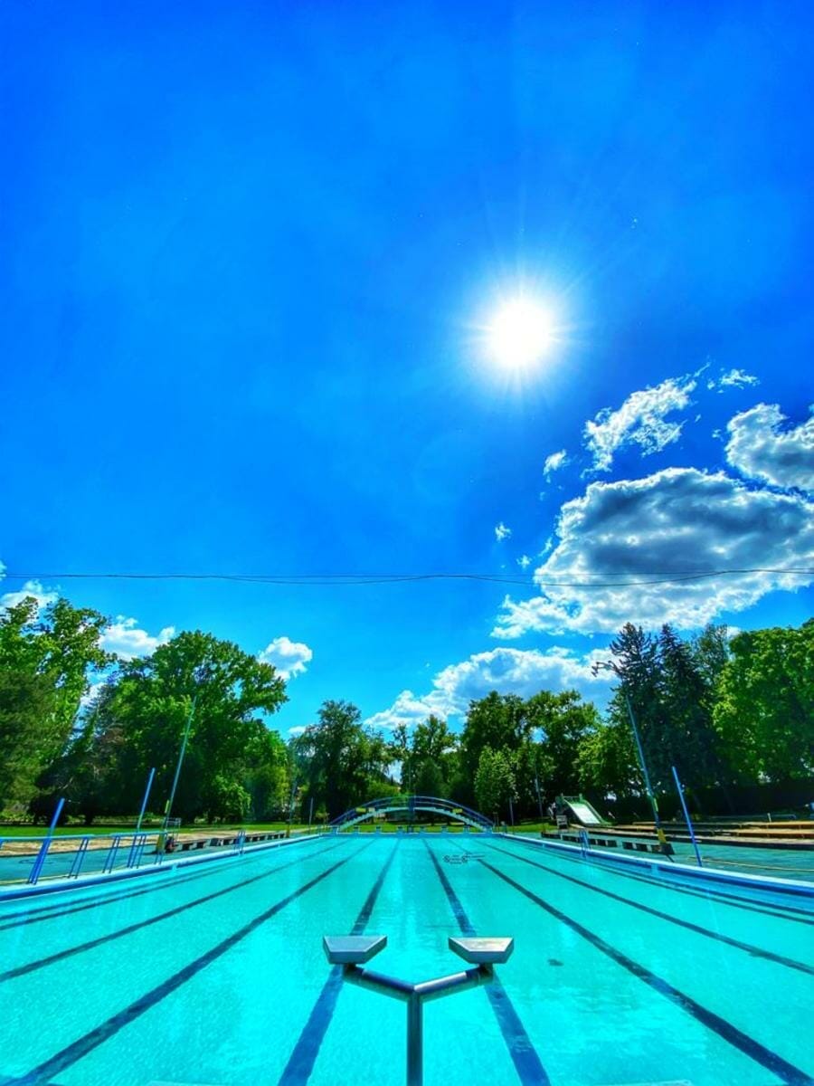 Pohľad na plavecký bazén vonkajší – Kúpalisko Eva Piešťany