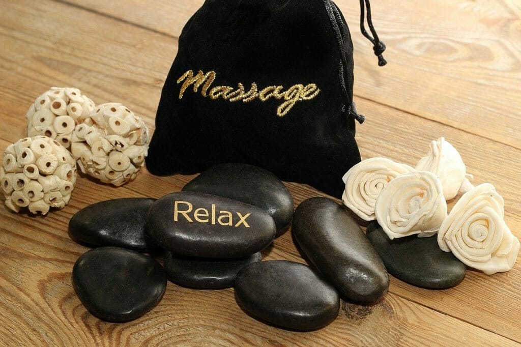 relax masáž kamene - ilustračný