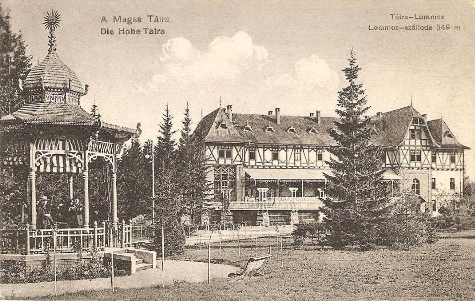 Historická fotografia hotela Lomnica v Tatranskej Lomnici