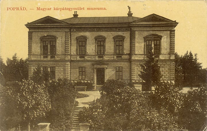 Stará fotografia budova Karpatského múzea okolo 1900